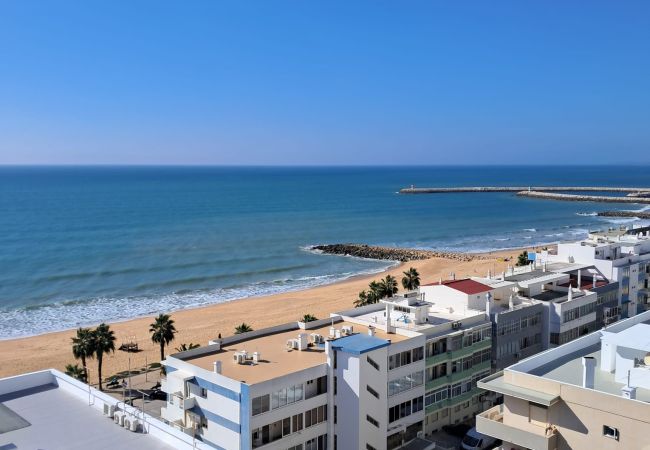 Apartamento em Quarteira - T1 Torre Azul 10 A/C Vista Mar e Praia